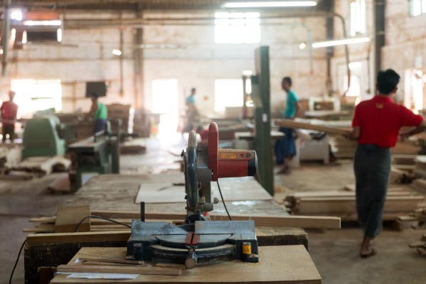 Woodworking machinery, industrial oils for furniture production.