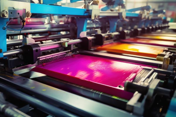 Packaging production line, industrial oils for printing processes